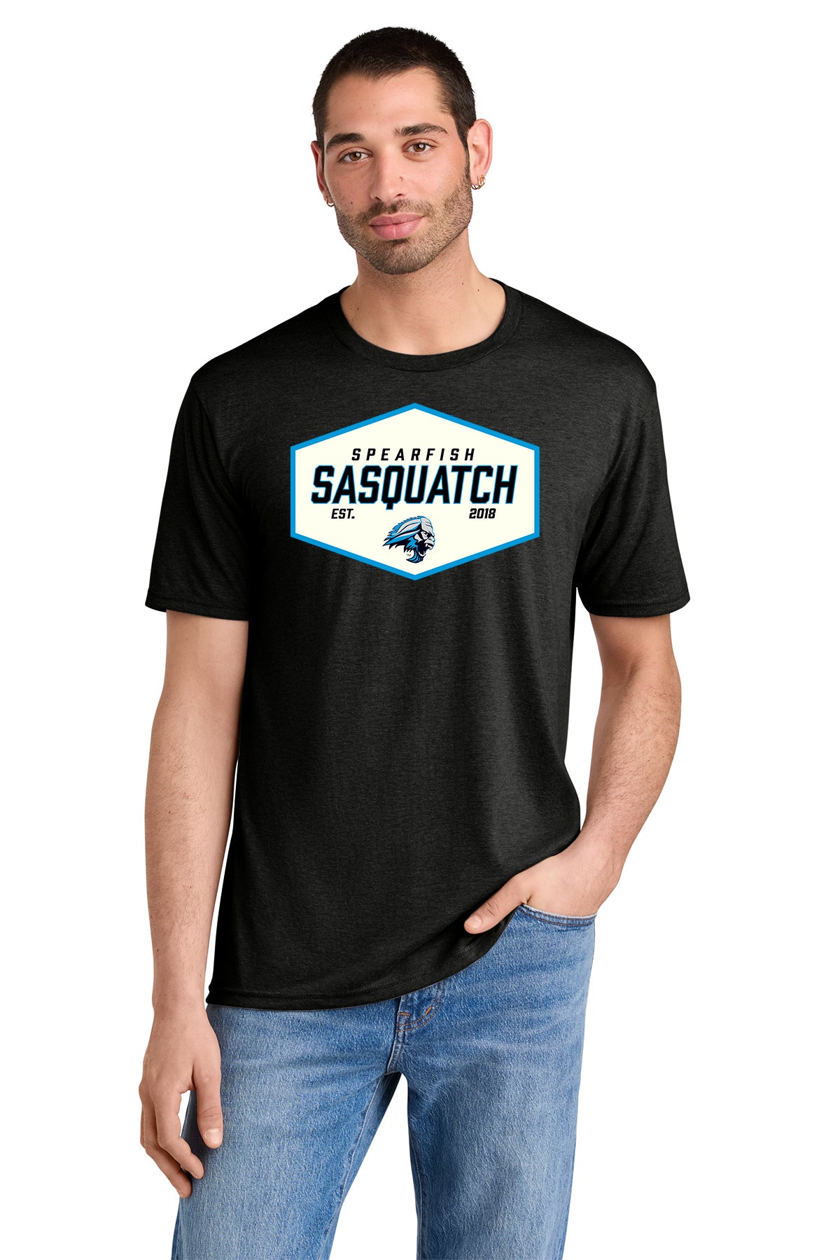 Sasquatch Men's Hexagon Logo T-Shirt - Black Frost