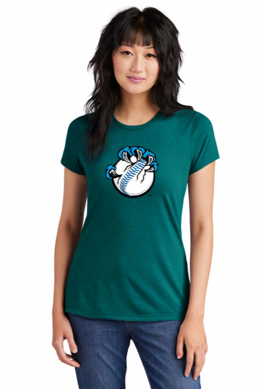 Sasquatch Women's Ball Logo T-Shirt - Heather Teal