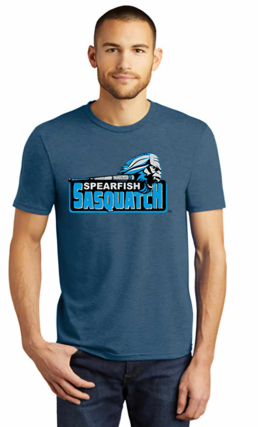 Sasquatch Men's Main Logo T-Shirt - Heathered Neptune Blue