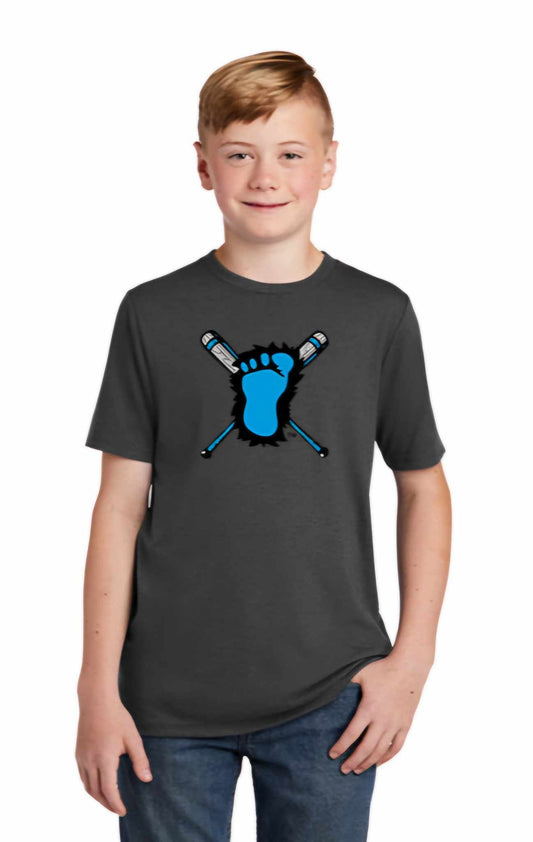 Sasquatch Youth Foot Logo T-Shirt - Charcoal