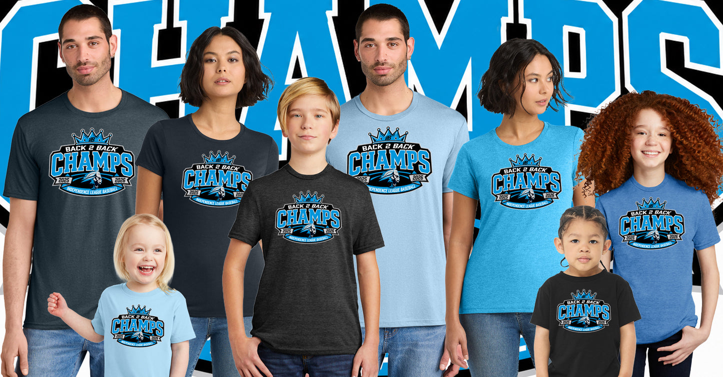 2026 Back 2 Back iLB Champs T-Shirt - PRE ORDER ONLY