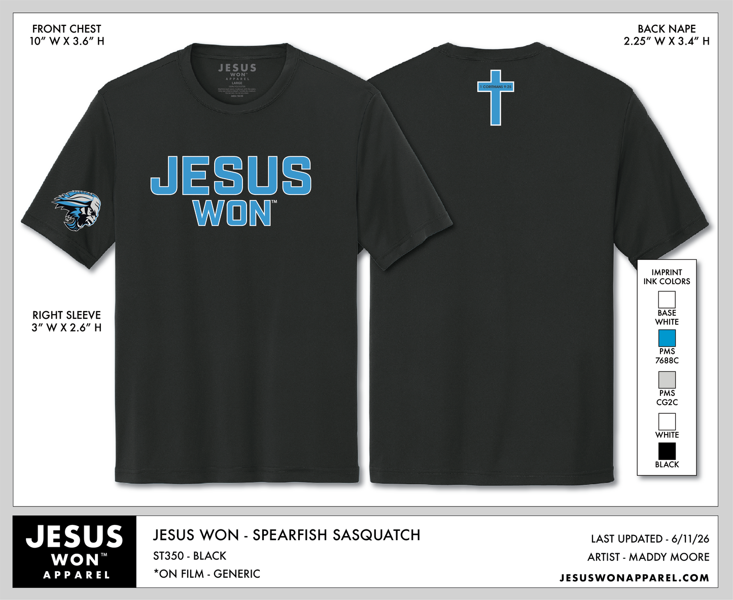 Jesus Won Sasquatch Dri-Fit - PRE ORDER ONLY (Orders Close August 2nd)