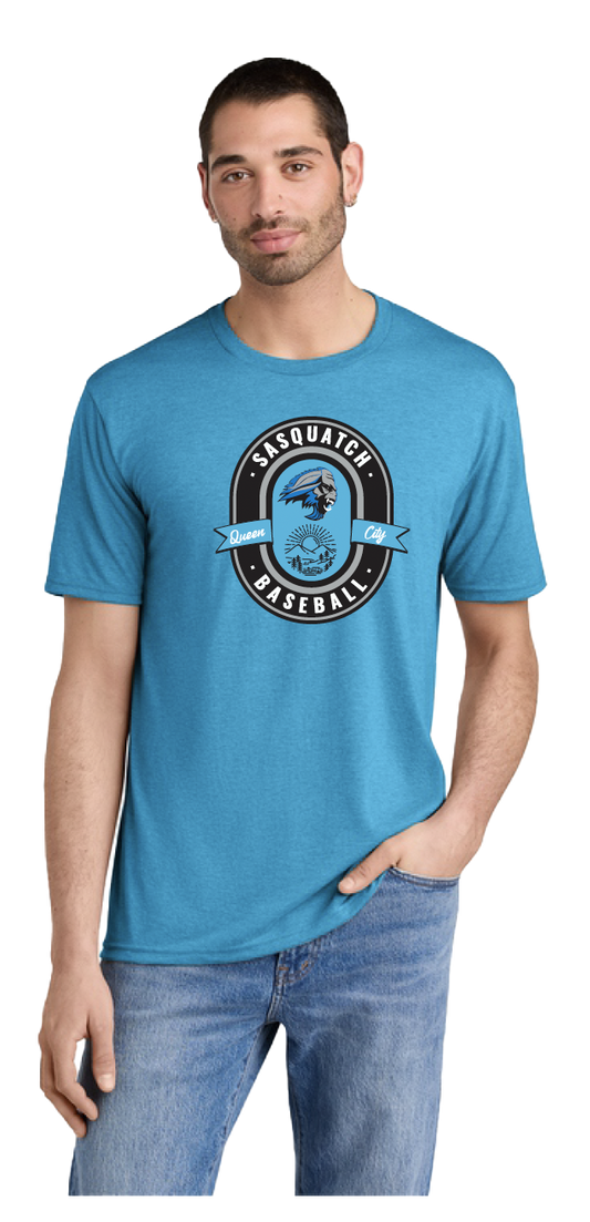 Sasquatch Oval Logo T-Shirt - Turquoise Frost