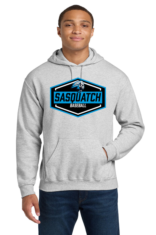 Sasquatch Adult Hoodie - Gray with Hexagon Logo