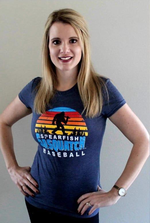 Sasquatch Women's Sunset Logo T-Shirt - Navy