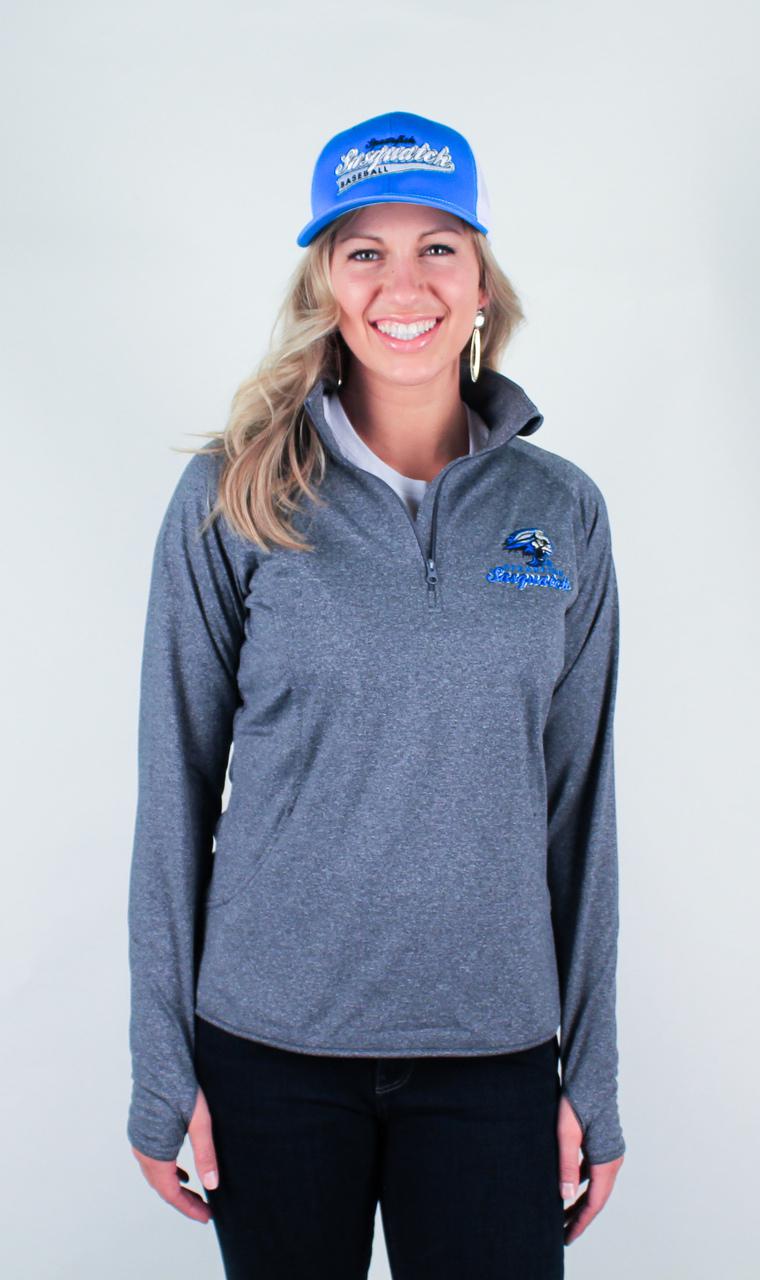 Sasquatch Women's 1/4 Zip Pullover - Gray