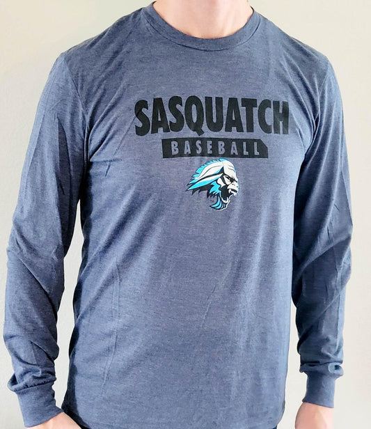 Sasquatch Men's Long Sleeve T-Shirt - Navy
