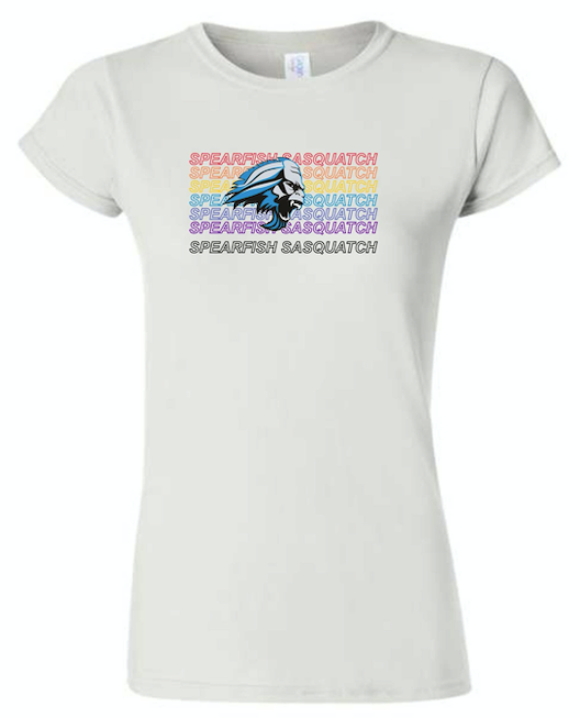 Sasquatch Women's Colorful T-Shirt - White