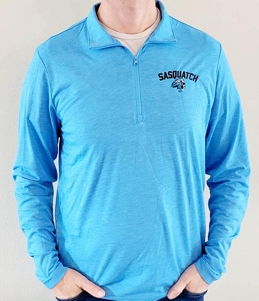 Sasquatch Men's 1/4 Zip Lightweight Pullover - Pond Blue