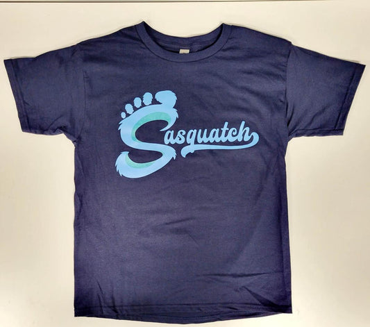Sasquatch Youth T-Shirt - Navy Script